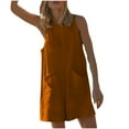 thumbnail image 2 of Babysbule 2024 Combinaison d'Été pour Femmes Col Rond Sans Manches Dos Creux Ample Jambe Grand Court Ensemble de Rue, 2 of 9
