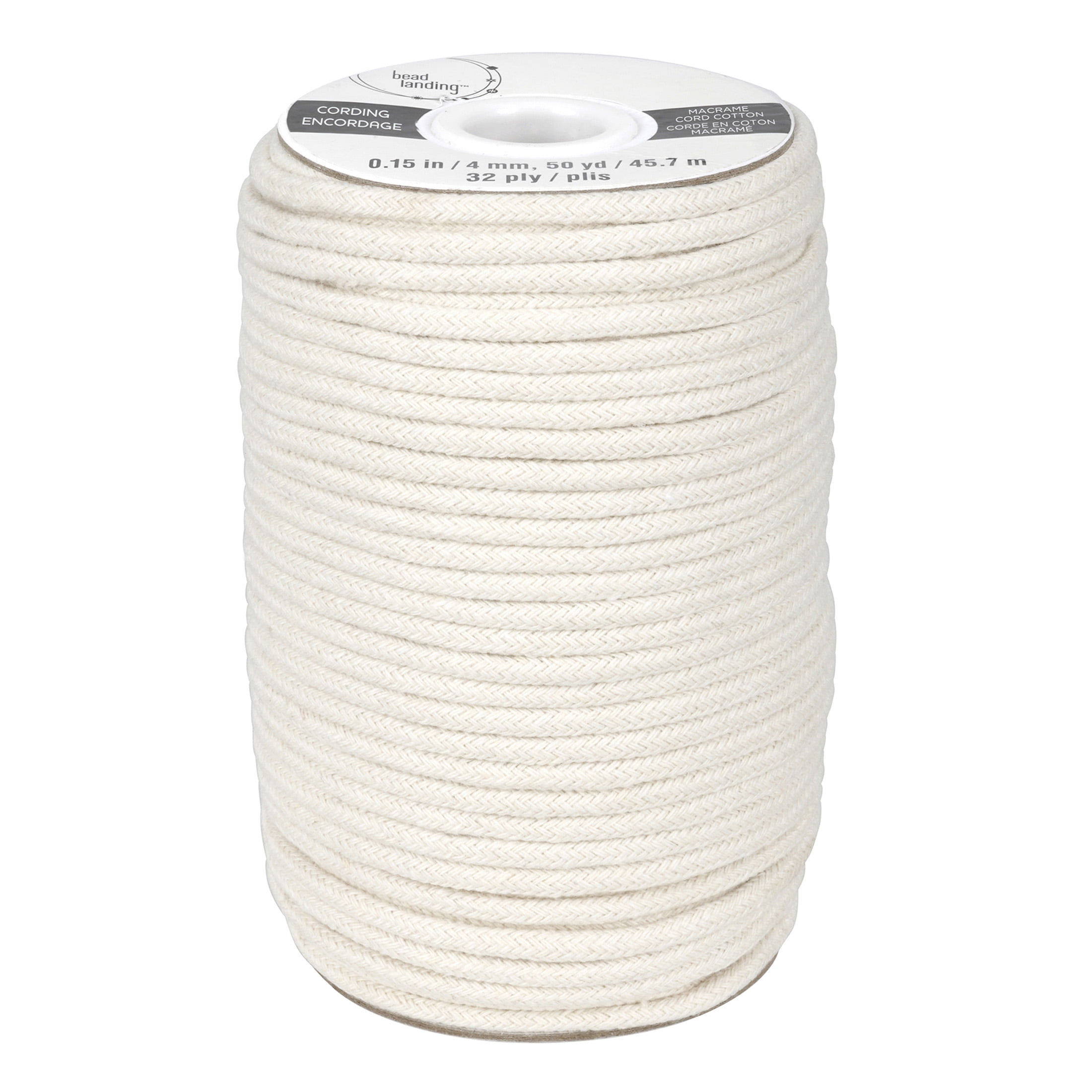 8 Pack: 4mm Natural Cotton Macrame Cord by Bead Landing