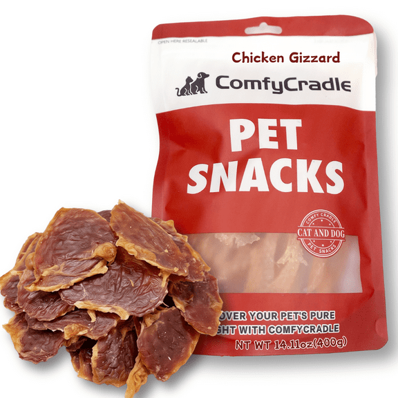 Tender Touch All-Natural Chicken Gizzard Dog Treats, Wholesome Single Ingredient and Grain-Free Chews for a Healthy Diet,14.11 Ounce