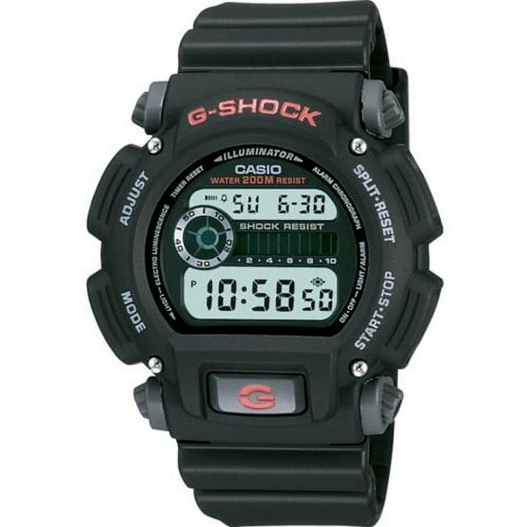Men s DW9052 1V G Shock Black Stainless Steel and Resin Digital Watch Walmart