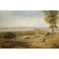 thumbnail image 2 of David Cox 18x13 Gold Ornate Wood Frame and Double Matted Museum Art Print Titled - Lancaster; Peace and War (1842), 2 of 4