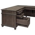 thumbnail image 2 of Martin Furniture Carson Wood L-Desk & Return, Writing Table, Office Desk, Gray, 2 of 8