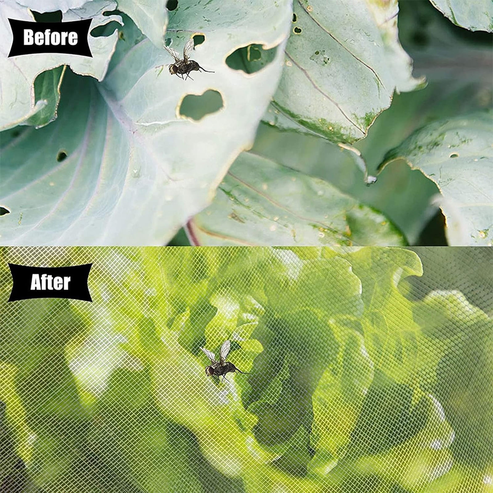 Insect Netting for Garden, 118X118 In, Clear Mesh Netting, Drawstring Lock, Plant Cover, Avian Block, Outdoor Planting, 1 Pc