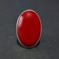 thumbnail image 3 of Natural Certified Red Coral Gemstone Moonga Astrological Ring 925 Sterling Silver Handmade Birthstone Jewelry Ring For Men, 3 of 4