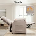 thumbnail image 5 of Miniyam Compact Power Recliner with Side Pockets in Light Gray, 7-Zone Support & Quiet Motor with Wired Remote for Apartments, 5 of 11