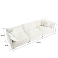 thumbnail image 4 of 3 Piece Sofa Set with Two 2 - Seaters and One 3 - Seater / Customizable Arrangement for Home, 4 of 5