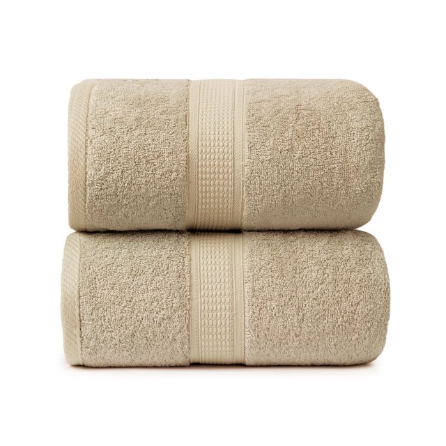 Toallas de baño Ariv Premium Jumbo, paquete de 2 unidades, 100% algodón y lino