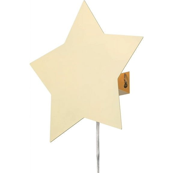 1-Light Plug-in Wall Sconce, Star Shaped, Yellow, Bulb Not Included