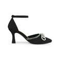 thumbnail image 3 of BLISSFUL STEP Women's Rhiness Bow Ankle Strap Stiletto Heel Pumps, 3 of 7