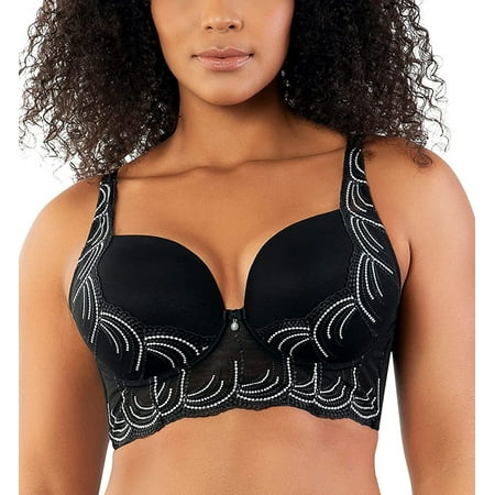 PARFAIT Women s Pearl Longline Plunge Bra - Black - 38I