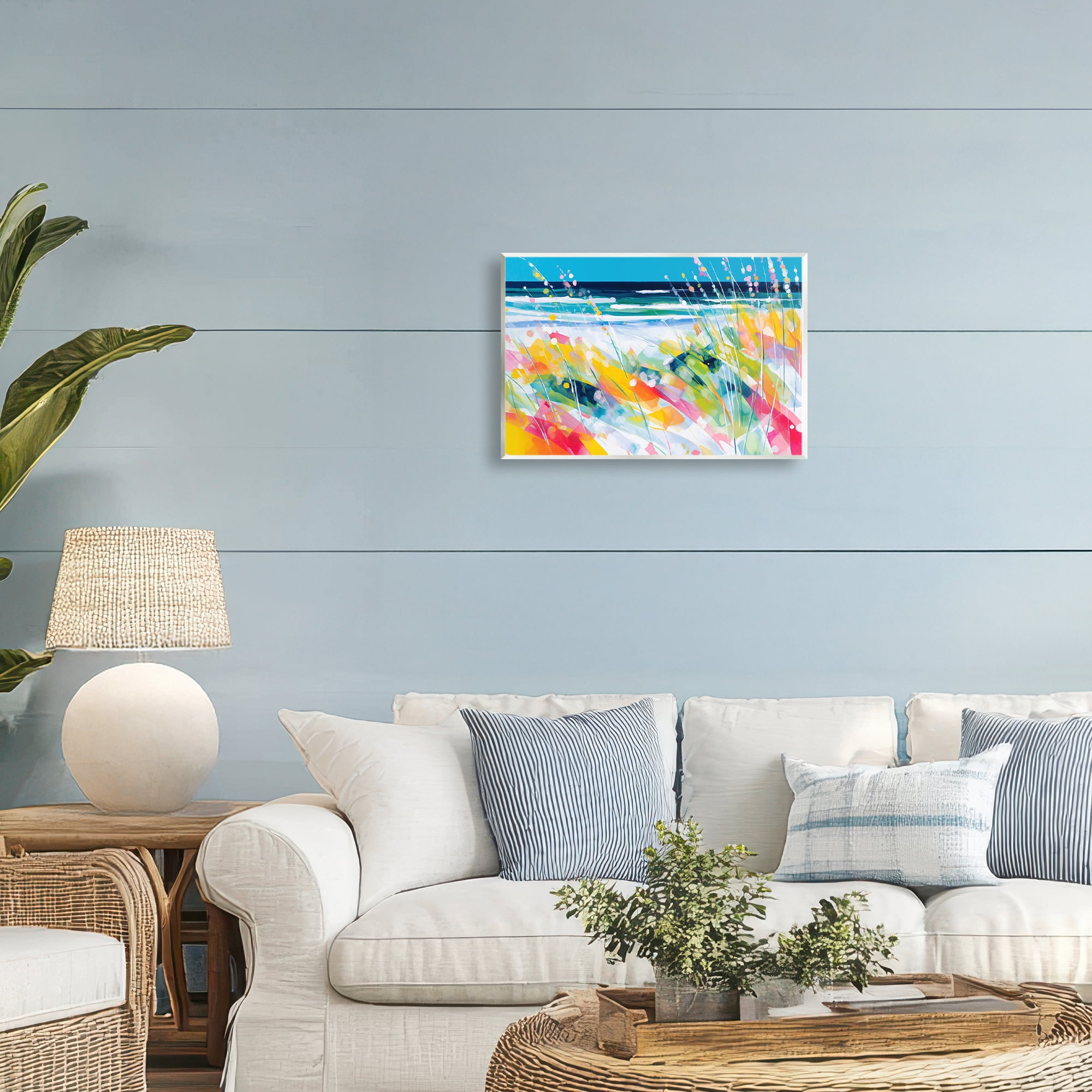 Stupell Industries Sea Oats & Ocean Breeze Abstract Wall Plaque Art, design by Chromatic Storm Studio
