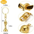 thumbnail image 2 of Yanonmyfd 3 PCS 1：1 Replica 3D World Cup Trophy Golden Keychain Set Charm, Premium Zinc Alloy Football Fan Gift, Sports Event Keys for Backpacks, Bags, Fans & Collectors Souvenir 4×1.85inch, 2 of 8