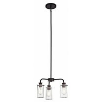 Traditional Farmhouse Three Light Chandelier-Olde Bronze Finish Bailey Street Home 147-Bel-1228345