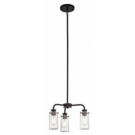Traditional Farmhouse Three Light Chandelier-Olde Bronze Finish Bailey Street Home 147-Bel-1228345