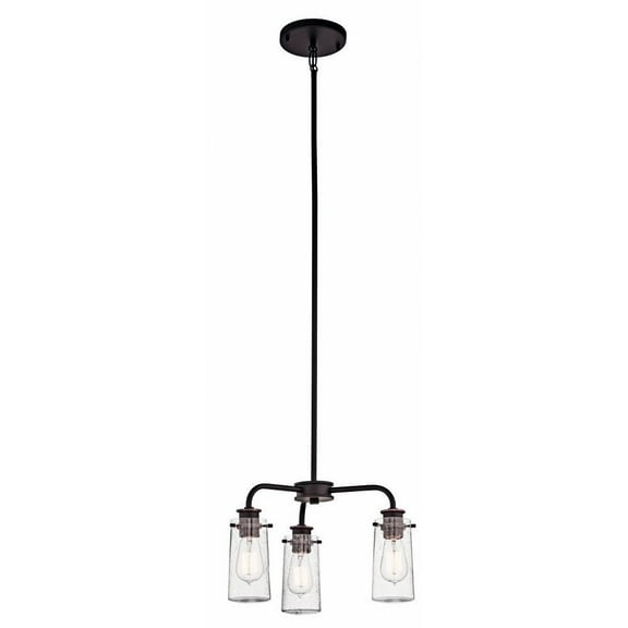 Traditional Farmhouse Three Light Chandelier-Olde Bronze Finish Bailey Street Home 147-Bel-1228345