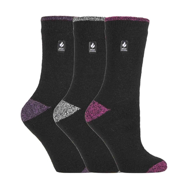 Heat Holders - 3 Pack Multipack Ladies Insulated Thermal Socks for Winter