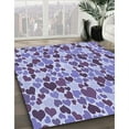 thumbnail image 2 of Ahgly Company Indoor Square Patterned Purple Amethyst Purple Area Rugs, 6' Square, 2 of 6