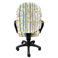 thumbnail image 3 of Autumn Office Chair Slipcover, Yellow Leaves Pastel Tree Branches Abstract Seasonal Art Printed Illustration, Stretch Decorative Fabric Cover, Standard Size, Orange Pale Green, by Ambesonne, 3 of 5