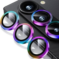 for Samsung Galaxy Z Fold 6 Camera Lens Protector, 9H Tempered Glass Camera Cover Screen Protector Metal Individual Ring for Samsung Galaxy Z Fold 6 5G, Multicolour