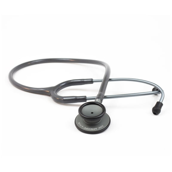 ADC - 619SM Adscope Lite 619 Ultra Lightweight Clinician Stethoscope with Tunable AFD Technology, Smoke Finish with Metallic Gray Tubing