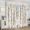thumbnail image 3 of Rainbow Strip Curtains, Cute Colourful Rainbow Dots Bohemian Style Window Treatments, Bedroom Living Room Blackout 42"W x 84"L (Pack of 2), 3 of 6