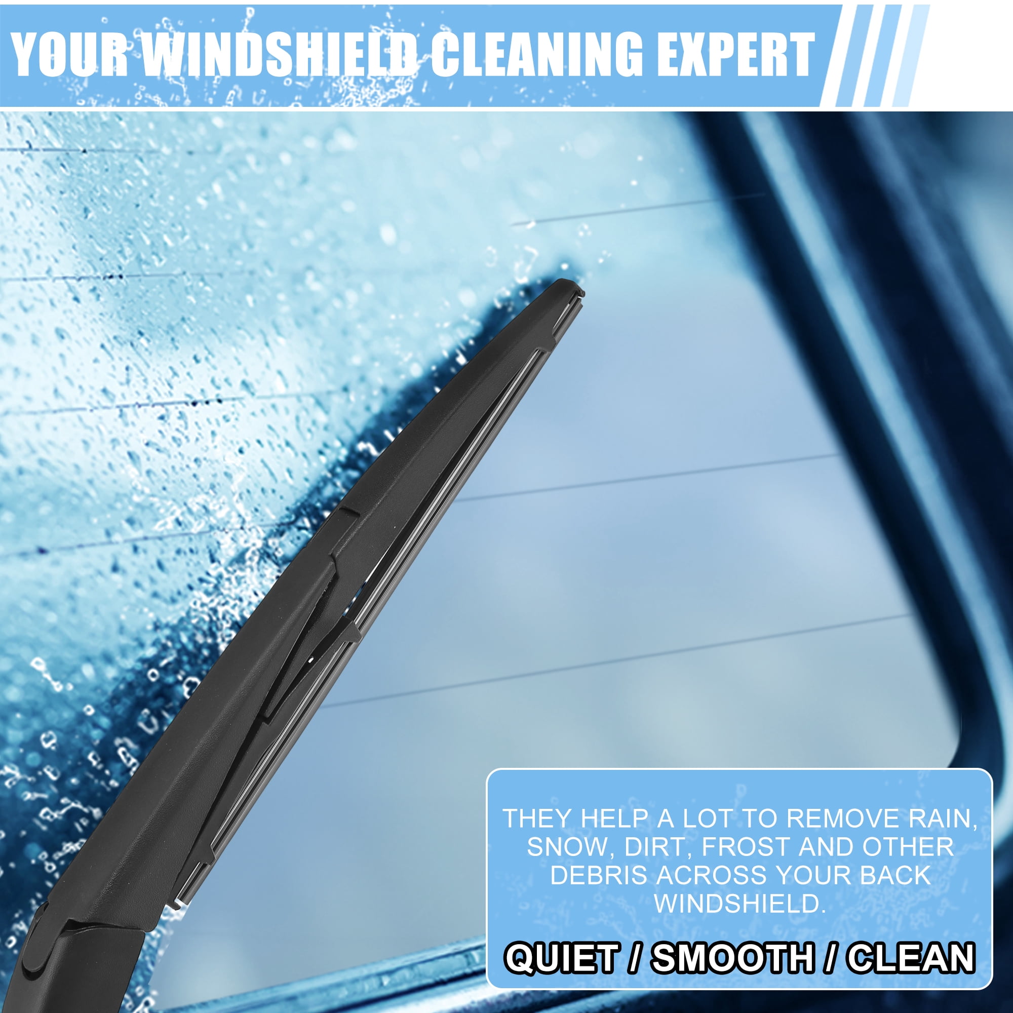 Unique Bargains Rear Wiper Set for Jeep Compass 2017-2022 and for Toyota RAV4 2012-2018