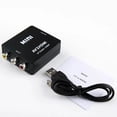 thumbnail image 2 of Convertidor de Video RCA a HDMI 1080P Sunnimix Adaptador Compatible con PAL NTSC con Cable USB Negro, 2 of 2
