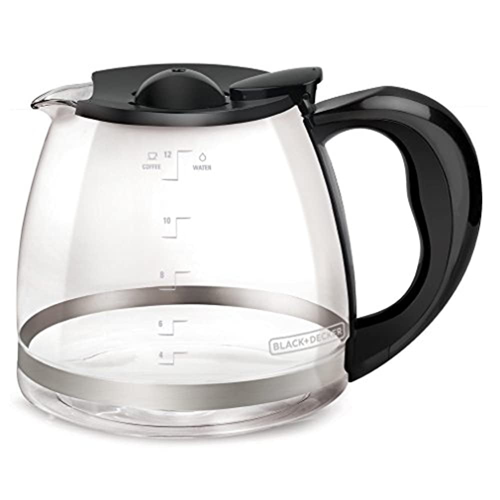 Cafe Brew Universal 12-Cup Replacement Glass Carafe with Pause and Serve,  Black - Walmart.com