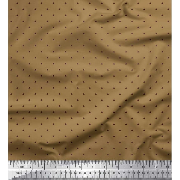 Soimoi Cotton Duck Fabric Dots Shirting Print Fabric by The Yard 42 Inch Wide