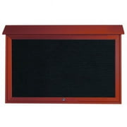 Aarco Products Inc. PLD3045TL-5 Cedar Top Hinged Single Door Plastic Lumber Message Center with Letter Board 30 in.H x 45 in.W