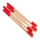 thumbnail image 3 of 4 cepillos de dientes de bambú biodegradables, ecológicos, para viajes y uso doméstico (rojos)., 3 of 7