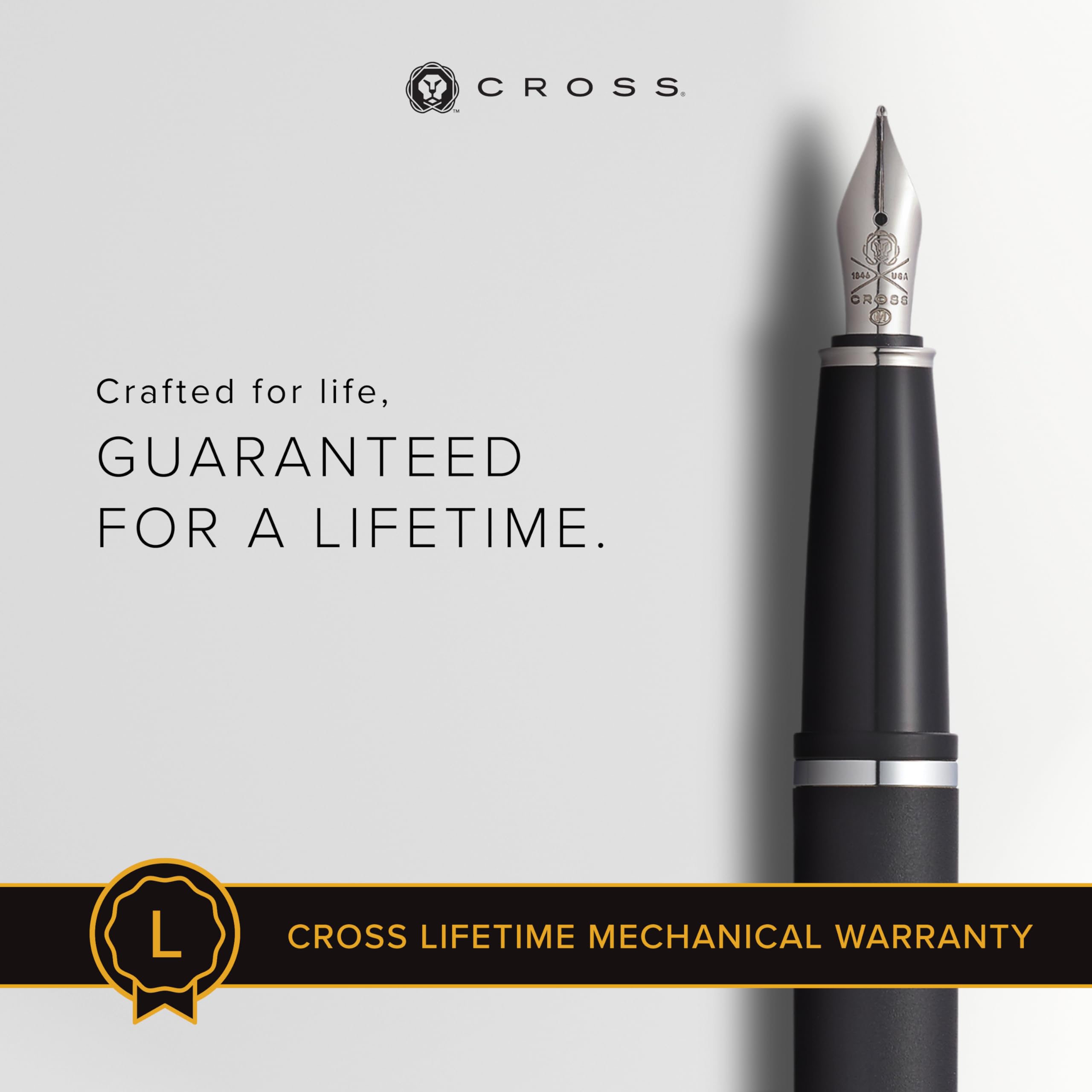Cross Calais Matte Black Medium Nib Fountain Pen