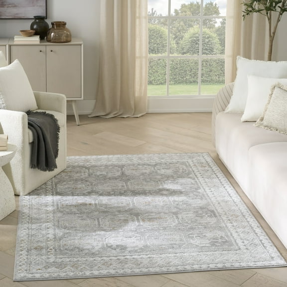 Nourison Dekor 5'3" x 7' Grey Vintage Indoor Rug