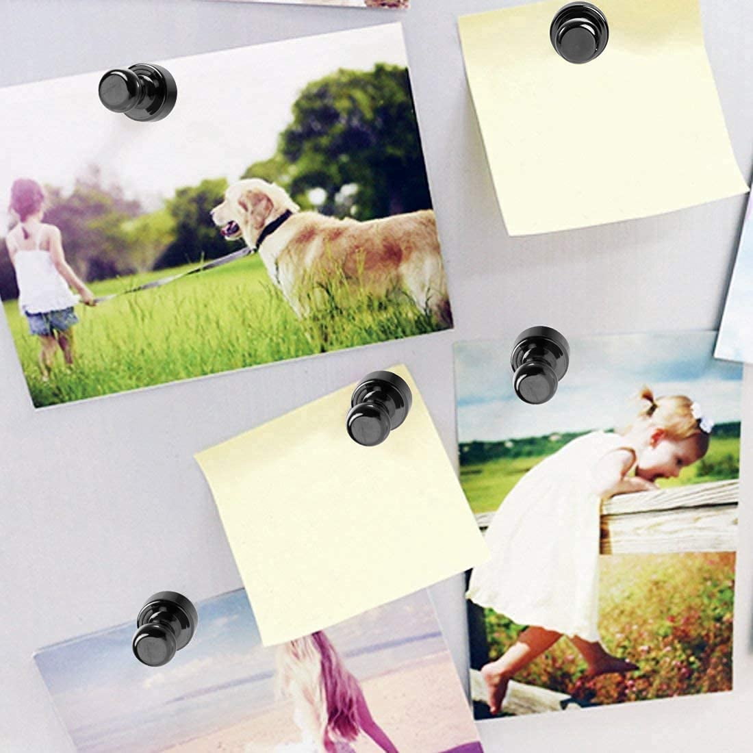 VNDUEEY 40Pcs Black Refrigerator Magnets Fridge Magnet, Strong Whiteboard Magnets, Fridge Magnets Adults, Small Magnets for Kitchen, Office, School, Locker