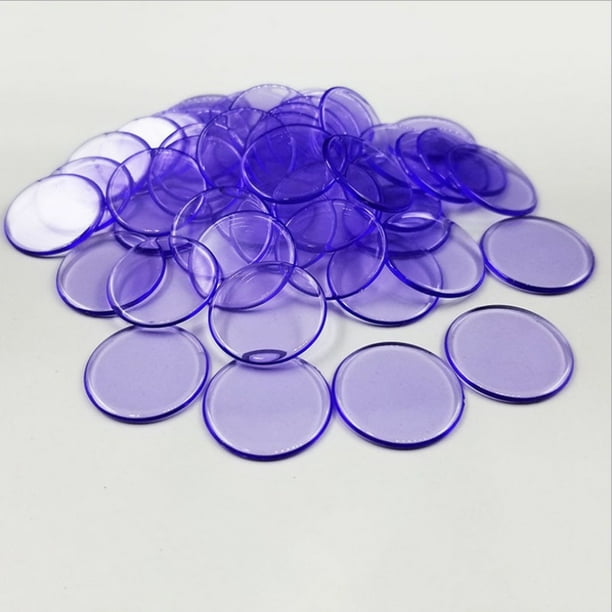 100 Fichas De Bingo De Plástico Transparente – Contadores De Colores De 19 Mm Para Juegos De Mesa, Actividades De Conteo Y Clasificación, Set Multicolor