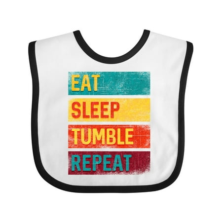 

Inktastic Tumbling Gift Eat Sleep Tumble Repeat Gift Baby Boy or Baby Girl Bib