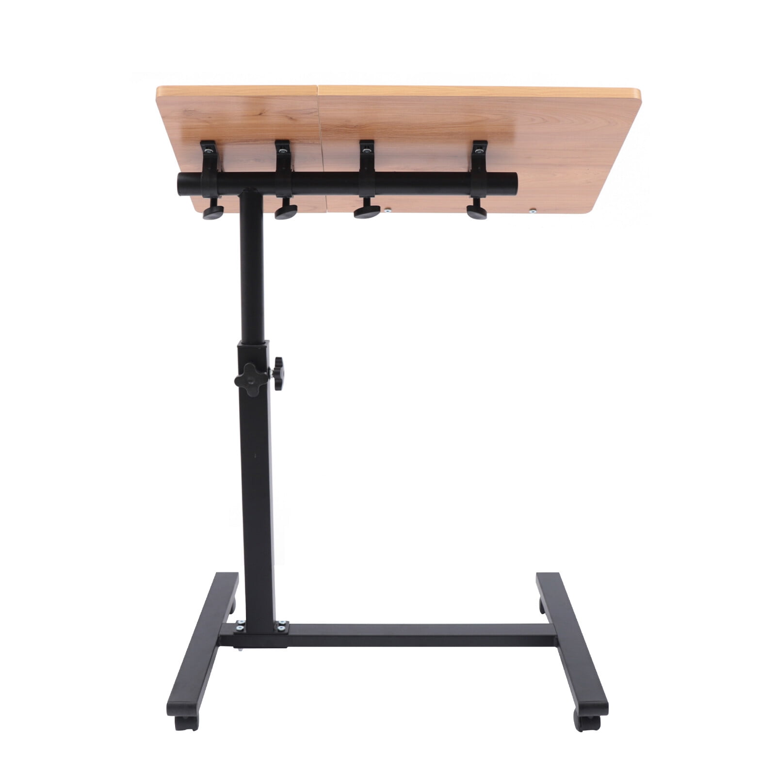 Portable Laptop Desk Office Mobile Computer Stand Rolling Adjustable Table Cart