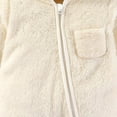 thumbnail image 4 of SROBPTY Toddler Fleece Jumpsuits, Newborn Fleece Snowsuit Winter Warm Hooded Romper Jumpsuit Outfits for Girls Boys Beige 9-12 Months, 4 of 5