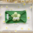 thumbnail image 3 of 3x Baby Girls Headbands Hair Bows Stretchy Nylon Hairbands for Newborn Infant Flower Hair Band Flower Wraps rose purple beige, 3 of 4