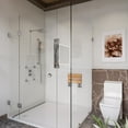 thumbnail image 4 of brand ABS16S-BN Brushed Nickel 16" Folding Teak Wood Shower Seat Bench, 4 of 10