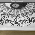 thumbnail image 6 of Ambesonne Japanese Place Mats Set of 4, Mandala Vintage Boho, Standard Size, Black White, 6 of 6