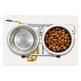 thumbnail image 1 of Music Pet Mat for Food and Water, Illustration of Old Saxophone with Template Solo Vibes Art Print Design, Non-Slip Rubber Mat for Dogs and Cats, 18" X 12", by Ambesonne, 1 of 2