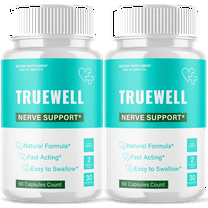 Truewell Advanced Nerve Health Support Pills Natural Vitamin Supplement True Well 120 Capsules