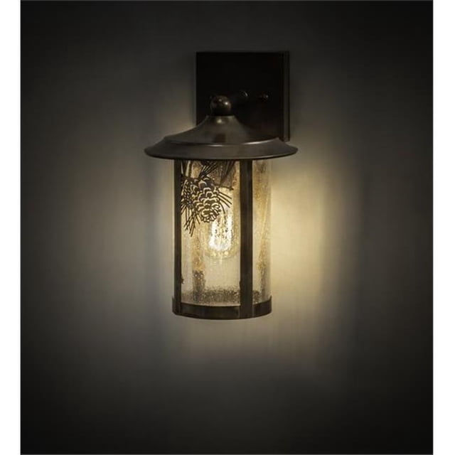 Meyda 221039 8 in. Wide Fulton Winter Pine Solid Mount Wall Sconce