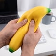 thumbnail image 6 of Giant Banana Squishy Toy with Slow Rising Foam, Jumbo Size, Yellow and Green, for Relaxation And, Squeeze Toy, 6 of 9