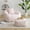 Pink + faux fur + Foam, variant on Big Bean Bag Chair with Footstool, Oversized Bean Bag, Faux Fur Shell-Shaped Large Chair with Filler, Stuffed Big Accent Sofa, Floor Sofa for Gaming Room, Reading Room, Living Room, Home Theater