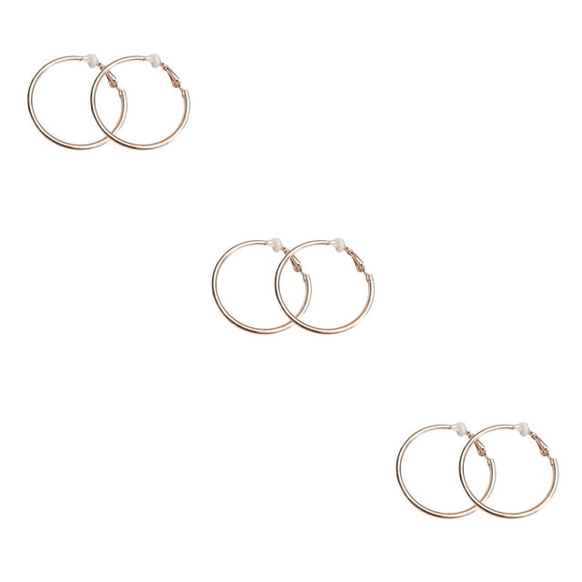 Pendientes de Oro rosa Minnieouse para niña 3cm sin agujero