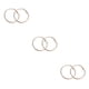 thumbnail image 3 of Pendientes de Aro Grande Qarigey de Oro Rosa para Mujer Círculo Liso, 3 of 6