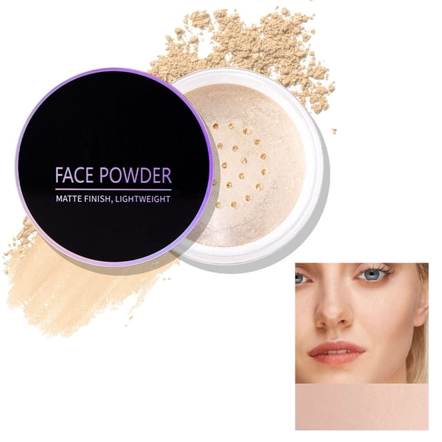 Face Concealer Makeup Oil Control Setting Powder Long Lasting Sweat Proof Nude Makeup Powder Loose Powder 6G, Concealer Setting