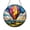Acrylic 3.5 Inch, variant on Stained Glass Hot Air Balloon Window Hanging, Bright Sky Scene, Adventure Inspired Decor